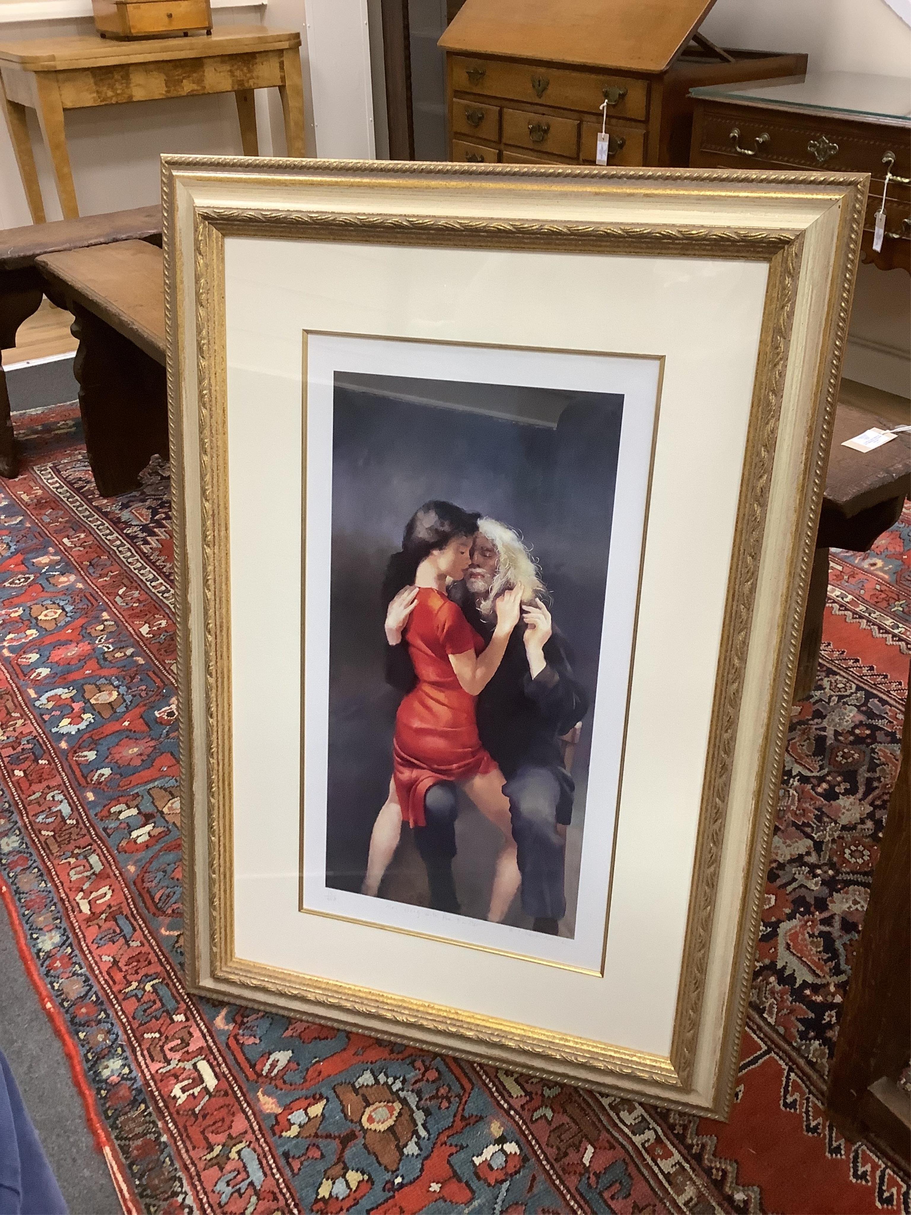 Robert Lenkiewicz (1941-2002), stochastic screened lithograph, 'The Barbican Fishermen 2000', signed in pencil, 15/250, 47 x 60cm. Condition - good